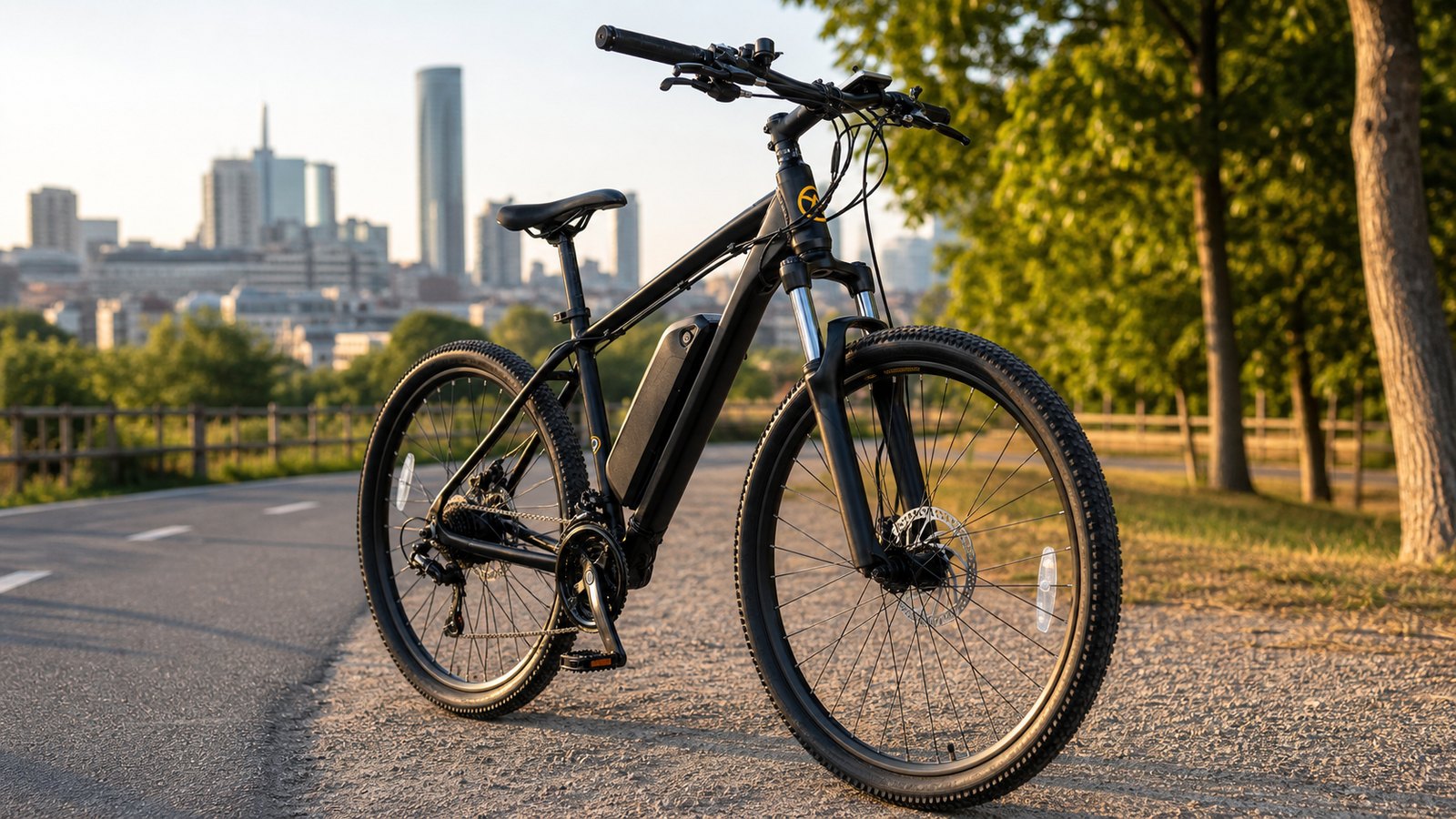 Mountain bike elettrica Discovery E3000 su sterrato