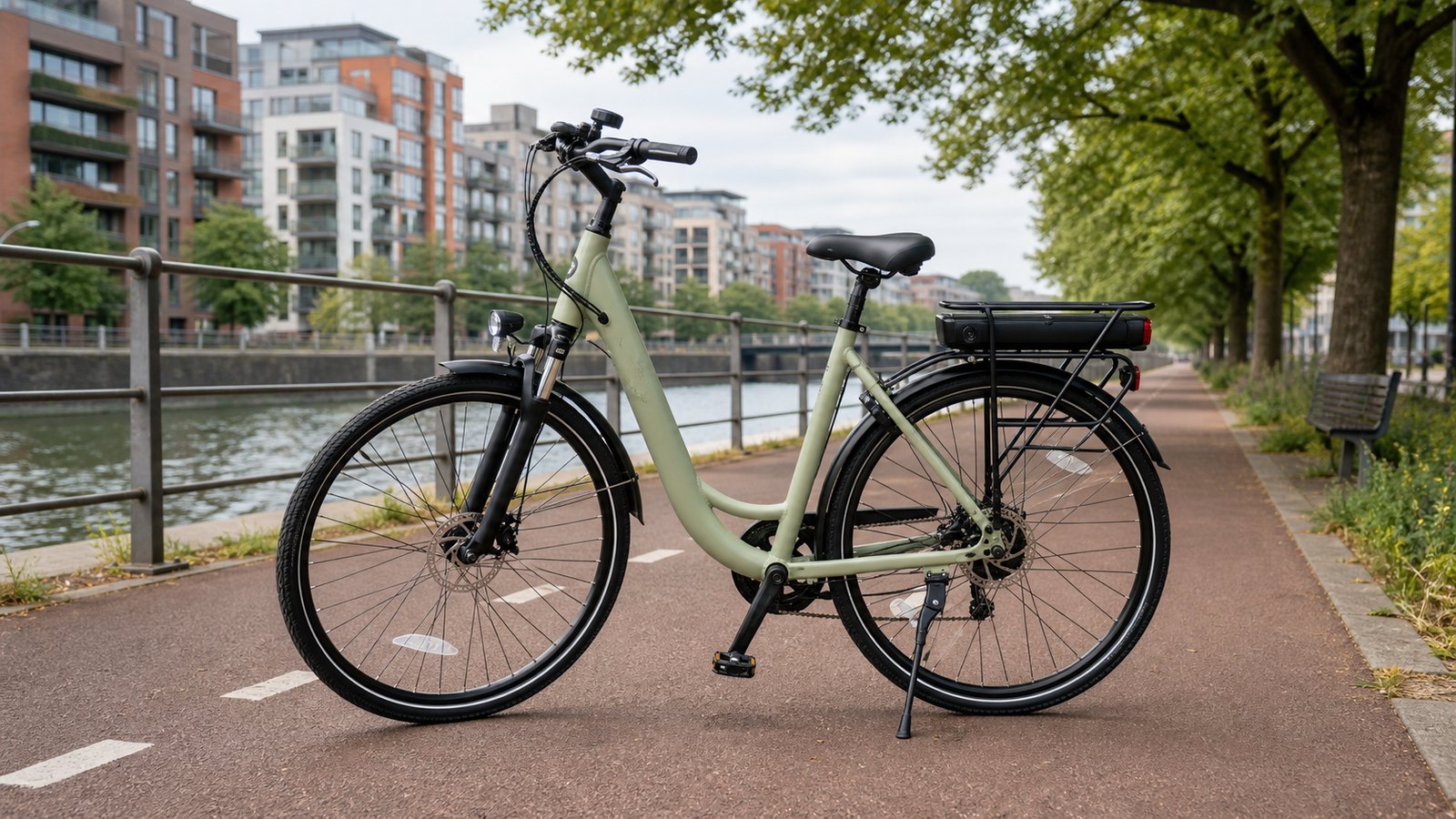 FISCHER E-Bike City con rack posteriore