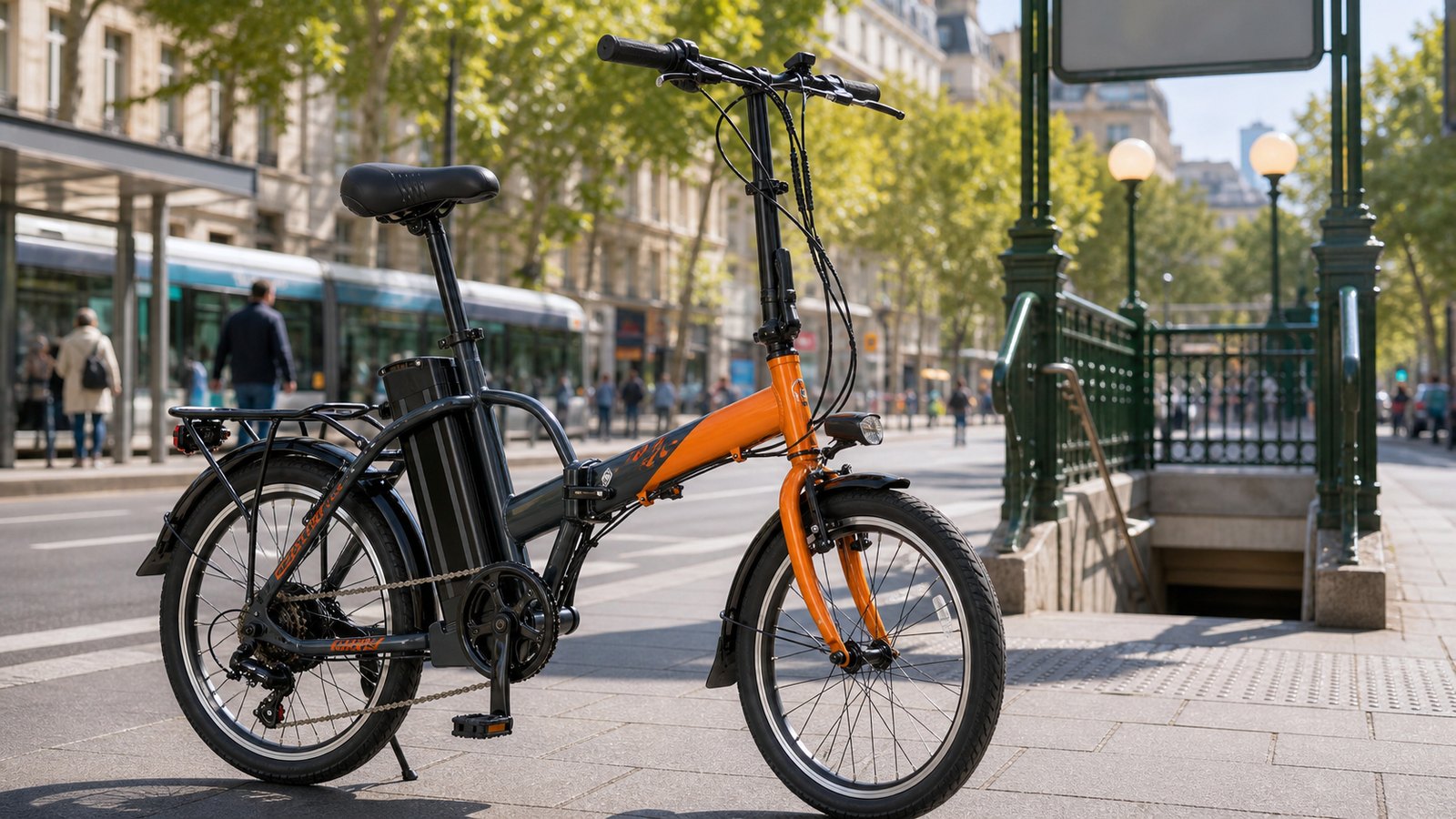 Bicicletta elettrica pieghevole Nilox piegata